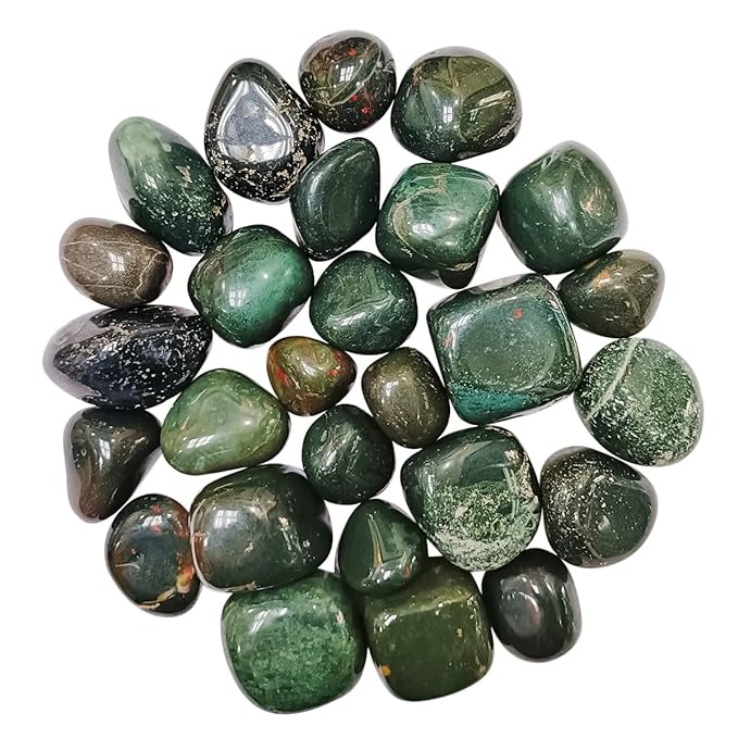 Forest Green with Blood-Red Inclusions