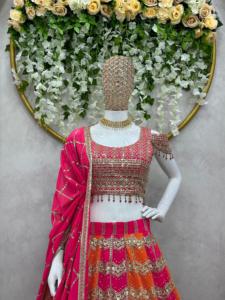インドスタイルの新しいデザイナーlehngacholi DESIGNER COLLECTION <span class=keywords><strong>WHITE</strong></span> GEORGETTE HEAVY EMBROIDERY WORK LEHENGHA CHOLI SET