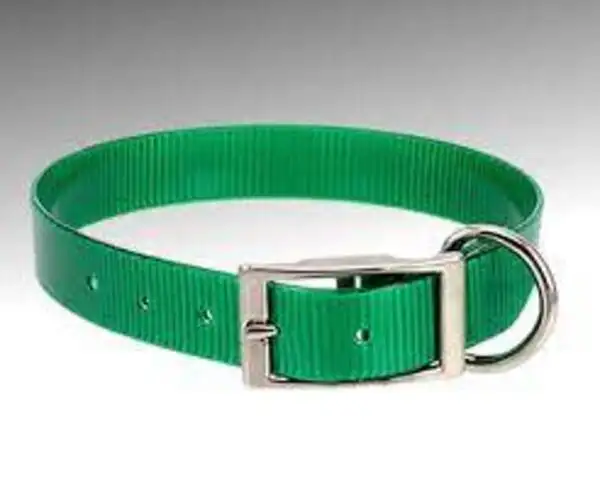 GREEN NYLON DOG PET COLLAR WASSERDICHTES KOMFORTABLE SCHWERE PFLICHT LANGES LEBEN HUND KOLLAREN HAUSTIER GURT STYLISH BUCKLE