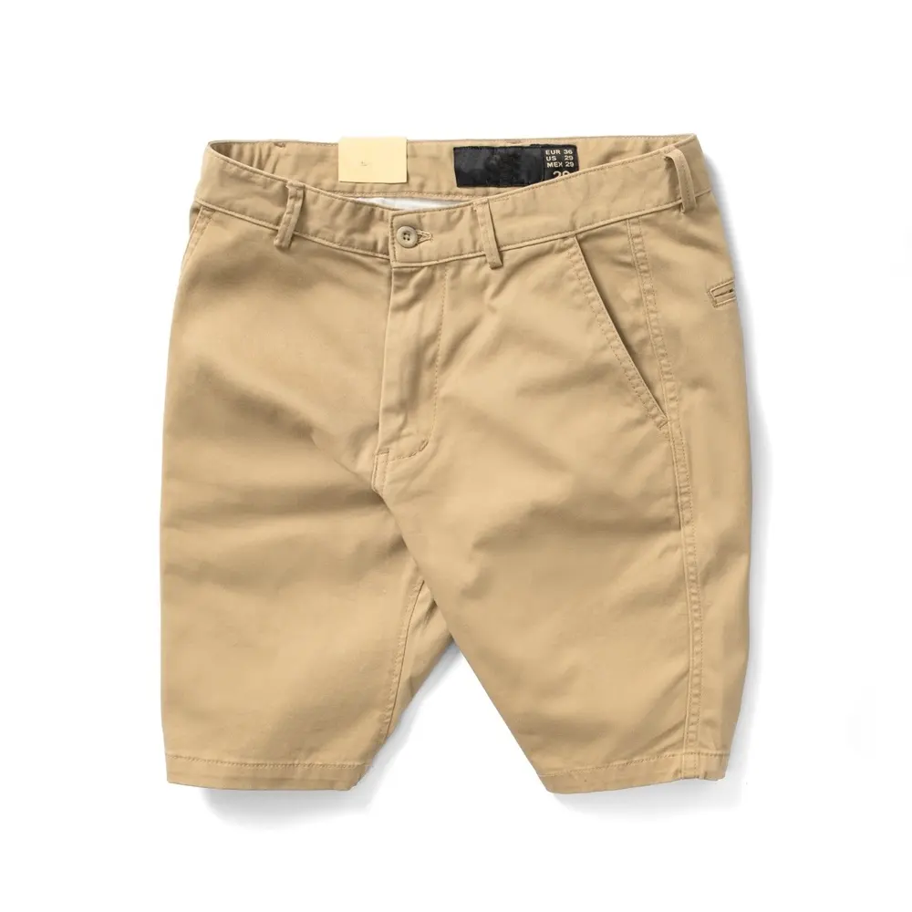 Kaki erkekler % 100% pamuk kısa pantolon yaz logo baskılı özel yapılan nakış Vietnam ve üretimi günlük kıyafetler
