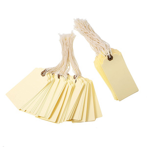 <strong>Custom</strong> Logo Cardboard Hang <strong>Tag</strong> Labels Handwritten Greeting Card Shipping <strong>Tags</strong> With <strong>String</strong> Hang Tages Clothing - Product Image 2
