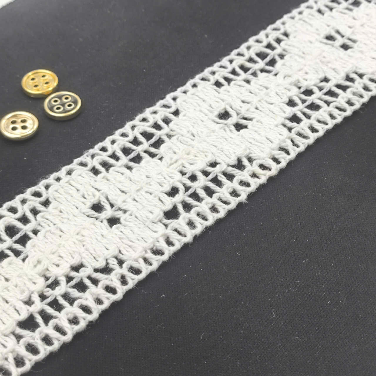 White with rhombus pattern