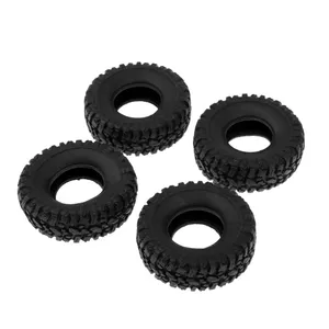 WPL için 4 adet kauçuk yumuşak lastikler B-1/B-16/C-14//C-24 RC araba kamyon araç - Product Image 1
