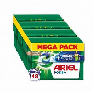 Ariel All-in-1 bakla yıkama sıvısı çamaşır deterjanı tablet/kapsül, Lenor durdurulamaz ile 120 yıkar (60X2)