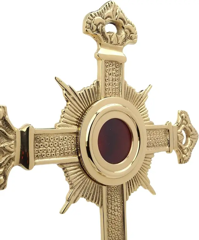 Nuovo Design di alta qualità in ottone croce reliquiario decorazione religiosa per reliquie e ricordi casa e la decorazione della chiesa
