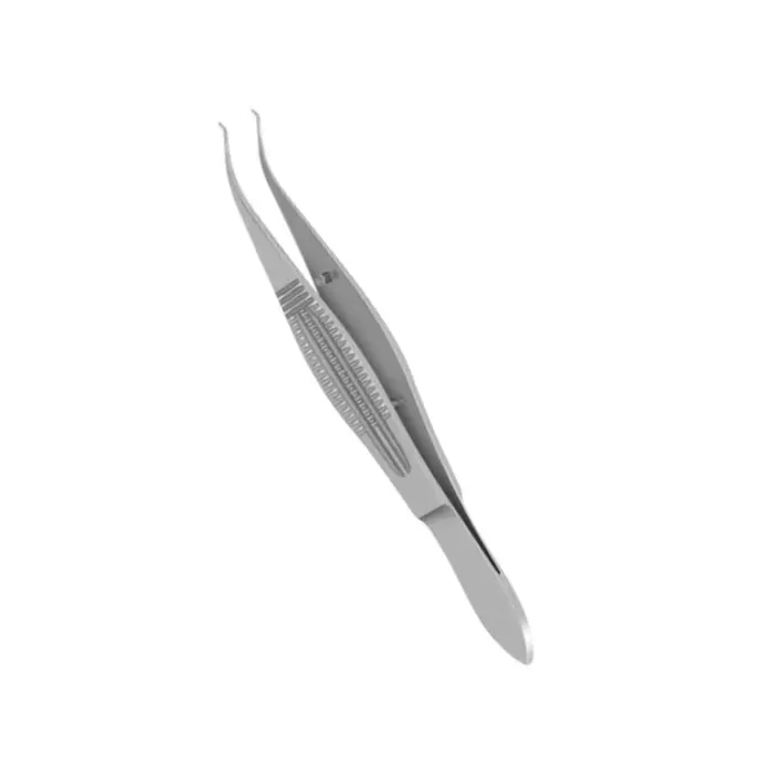 Castroviejo colibra-Forceps de cornea, mango ancho de 12mm, 1x2 dientes con plataforma de atado