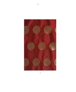 100% 丝绸面料纺织品传统印度锦缎丝绸面料制作漂亮连衣裙 - Product Image 1