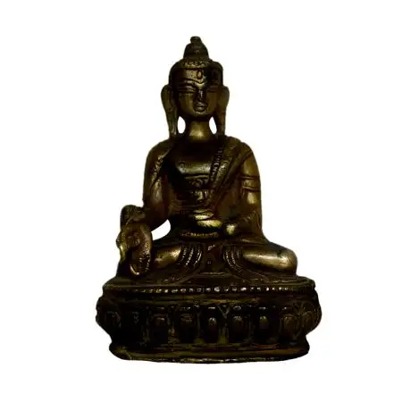 Escultura de Buda de bronce antiguo indio hecha a mano, estatua de lujo, decoración del hogar, adornos, artículos de regalo, SMG-168