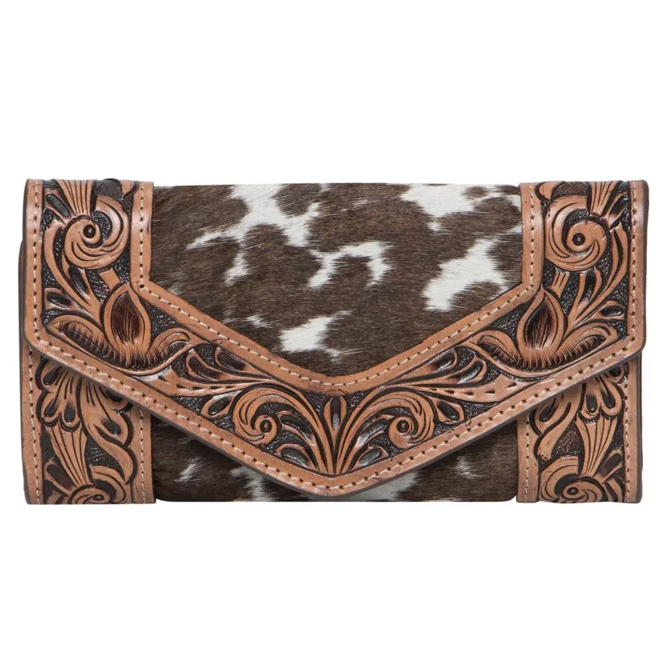 Уникальный кожаный бумажник ручной работы из воловьей кожи для женщин и мужчин