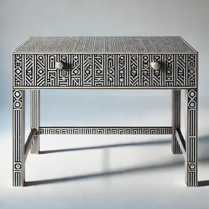 Xương Inlay giao diện điều khiển với thác nước Thiết kế xương Inlay thác nước bảng cho hành lang phòng khách phong cách Handmade Ấn Độ Nhà cung cấp - Product Image 1