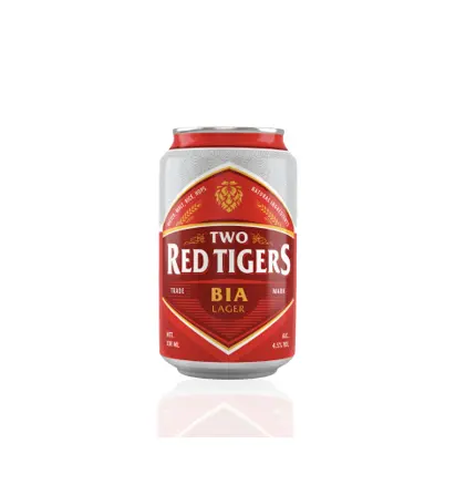 Meilleur choix deux tigres rouges bière en canette 330ml fabricant OEM vente en gros de A & B