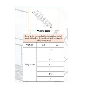 Steigerloopplank, stalen plank Maleisië export - hoogbelastbaar platform voor veilige werkerenverplaatsing - Product Image 2
