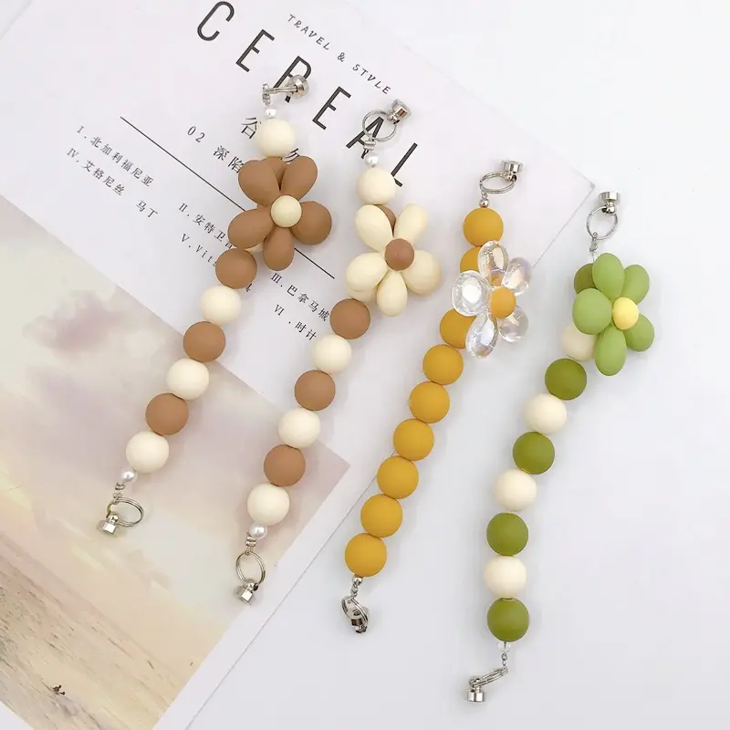 Factory Wholesale Colorful Customized Colorful Decorate Phone Chain Handmade short Chain For Mobile Phone