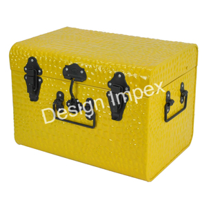 สีเหลืองสีแดงสีขาวกล่องเก็บชุด Hammered รูปแบบหลากสีขาย Trunks กล่องบทคัดย่อจากอินเดีย - Product Image 3
