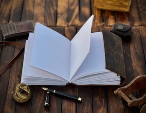 Vintage kurt dergisi büyük yumuşak kapak hediye kitap Grimoire Spiral ciltleme boş cadı büyü kitap gölgeler ile Deckled kağıt - Product Image 4