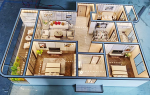 Modelo de escena interior 3D de arquitectura en miniatura moderna personalizada modelo de escala de edificio moderno de plástico - Product Image 4