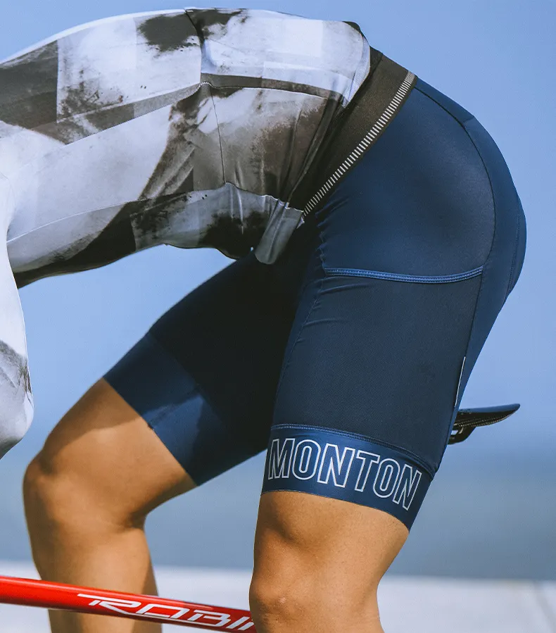 Monton Shorts para ciclismo com estampa personalizada para homens, shorts acolchoados para bicicleta e equipes de marca própria com bolsos, personalizado por atacado
