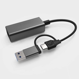 USB 3.0 tip c RJ45 Lan kartı 1000M USB C ağ kartı USB Ethernet ağ HUB 2 in 1 Splitter - Product Image 4