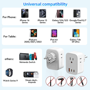 20W Schnell ladegerät Universal-Reise adapter Elektrischer Steckdosen adapter mit OTP-Schutz für die Verwendung mit der Kamera - Product Image 3