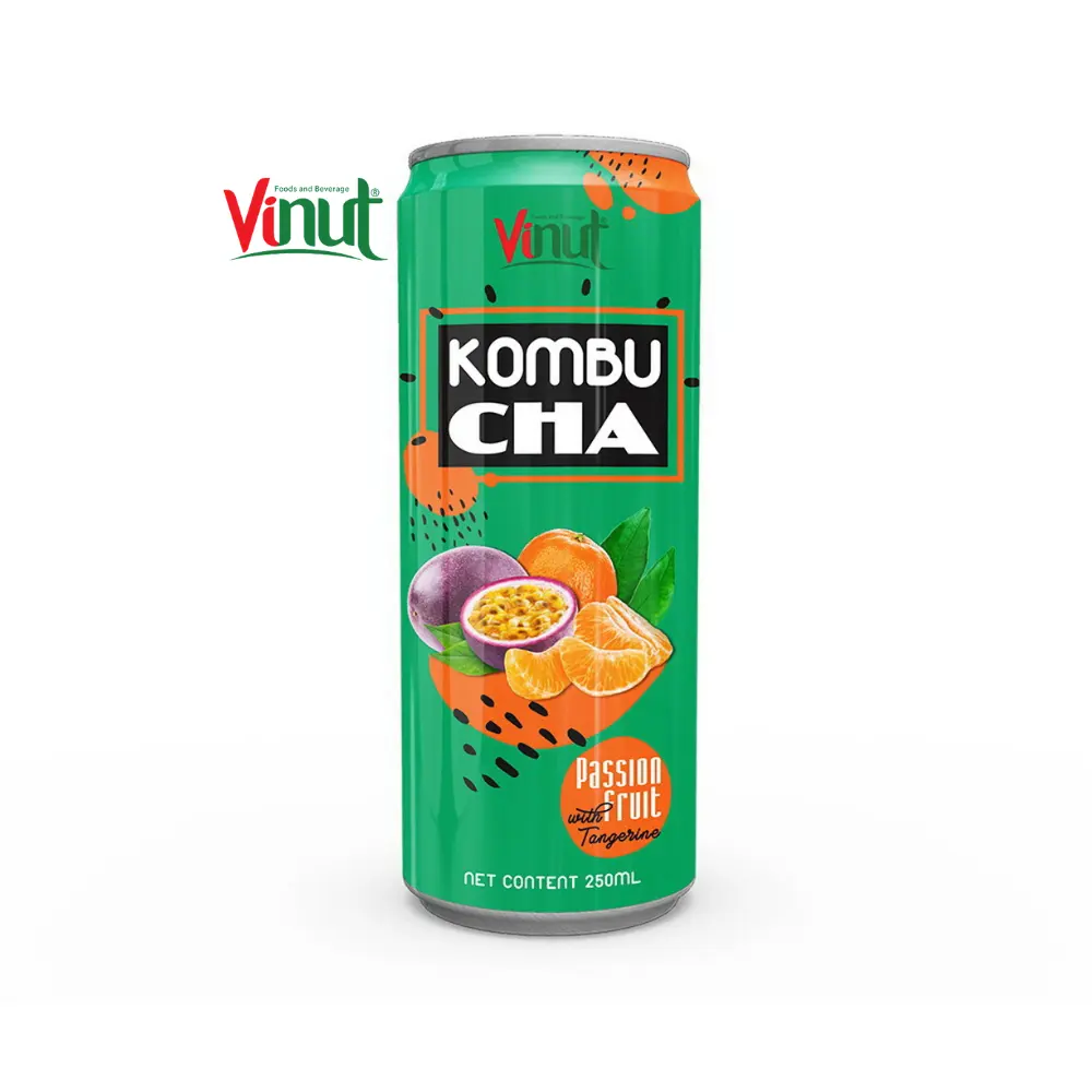 Vinut 250ml melhor preço pode (estanhado) oem beverage italic ucha com paixão fruta tangerine fornecedor no vietnã