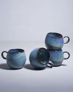 Pure ceramic <strong>cup</strong> with textured sides and bold glaze for rustic home decor or small batch <strong>brewers</strong> - Product Image 3