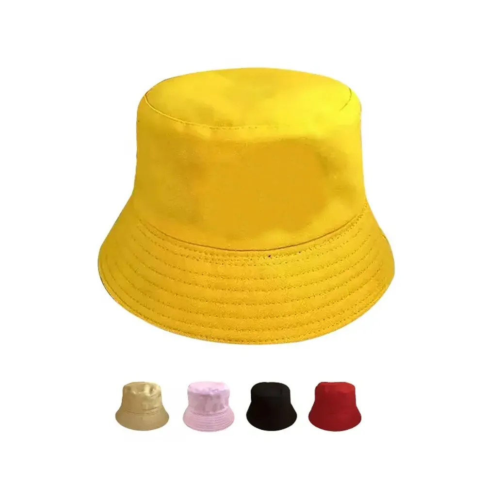 Chapeau de golf réversible pour femmes et enfants personnalisé en gros avec logo brodé Casquette de pêcheur en coton respirant Chapeau de soleil de plage pour bébé