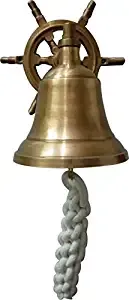 Vintage Antique Brass Ship <strong>Bell</strong> Durable Navy Solid Brass Wall Hanging Home Decor Low Price Custom Print Logo <strong>Fashion</strong> Theme Gift