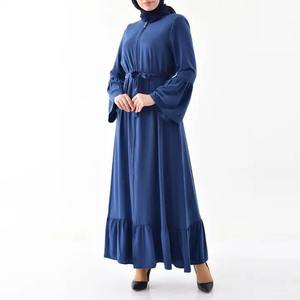 定制面料雪纺传统穆斯林服装祈祷女装Abaya长款Abaya 2件土耳其时尚