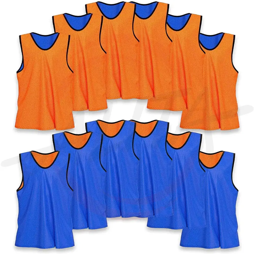 Chalecos de entrenamiento reversibles Chaleco deportivo de dos lados Camiseta de fútbol Pinnies para equipo deportivo de fútbol Baberos de entrenamiento reversibles