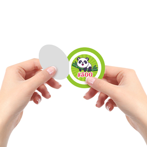 Kunden spezifische Panda Pattern-Spiele ziehen Register karten und brechen Lotto scheine auf Chips Abreiß karten Sofort preis karten Pull Tab Card - Product Image 1