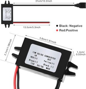 12v至5v DC转换器降压模块USB输出电源适配器 - Product Image 6