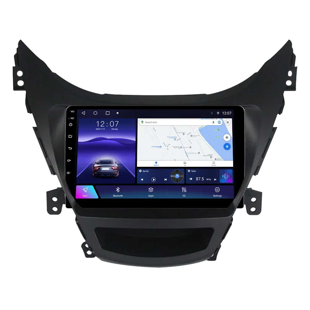 Navifly shenzhen autoradio de navigation 6 + 128G android 12 auto pour Hyundai Elantra 2012-2015 tv android tactile IPS écran
