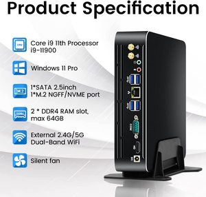 Partakerデスクトップコンピュータコアi911900 i7 11700 i5 11400ミニPCゲーミング4KHDディスプレイDDR4M.2 SSD Win10/11 LinuxポータブルPC - Product Image 2
