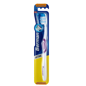 Berman Active Medium Pack 1 Electric Toothbrush Bamboo PP Handle Round Pattern for Adult Home Use Toothbrush Whitening Feature - Product Image 2