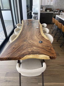 厨房餐桌餐厅花园家具柚木婚礼豪华木质餐桌 - Product Image 4