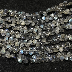 Labradorit Faceted kalp şekli Briolette boncuk, takı kullanımı için kalibre 6MM boncuk - Product Image 1
