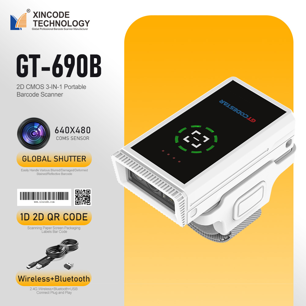 GT-690B Blanco 2D BT Inalámbrico de Dedo