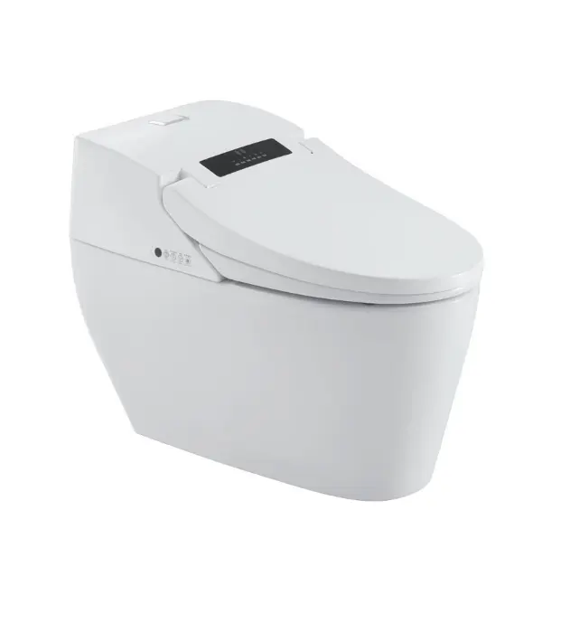 Melhor WC inteligente com descarga automática e assento sanitário aquecido One Piece Design Gráfico Banheiro Modern Ceramic UK 2 Years Flange