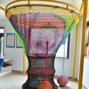 Rete da esterno anti-caduta per bambini rete da arrampicata scuola materna ispessita rete di sicurezza in nylon rete protettiva colore del balcone - Product Image 4