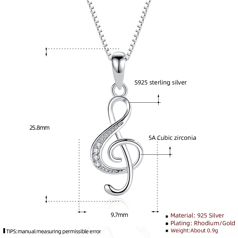 Plaqué rhodium (pendentif uniquement)