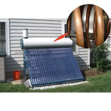 Calentador de agua solar precalentado calentador de agua con tanque de agua auxiliar, instalación para techo plano y techo inclinado