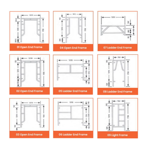 إطار سقالات فولاذي متين، هيكل فولاذي إنشائي موثوق للتصدير إلى ماليزيا، إطار سقالات للبناء والصيانة - Product Image 6