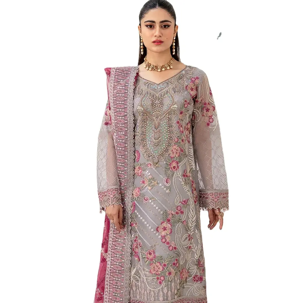 Senhoras mais recente partywear shalwar kameez design para as mulheres paquistanês salwar kameez vestido mulheres desgaste do casamento vestidos para as mulheres