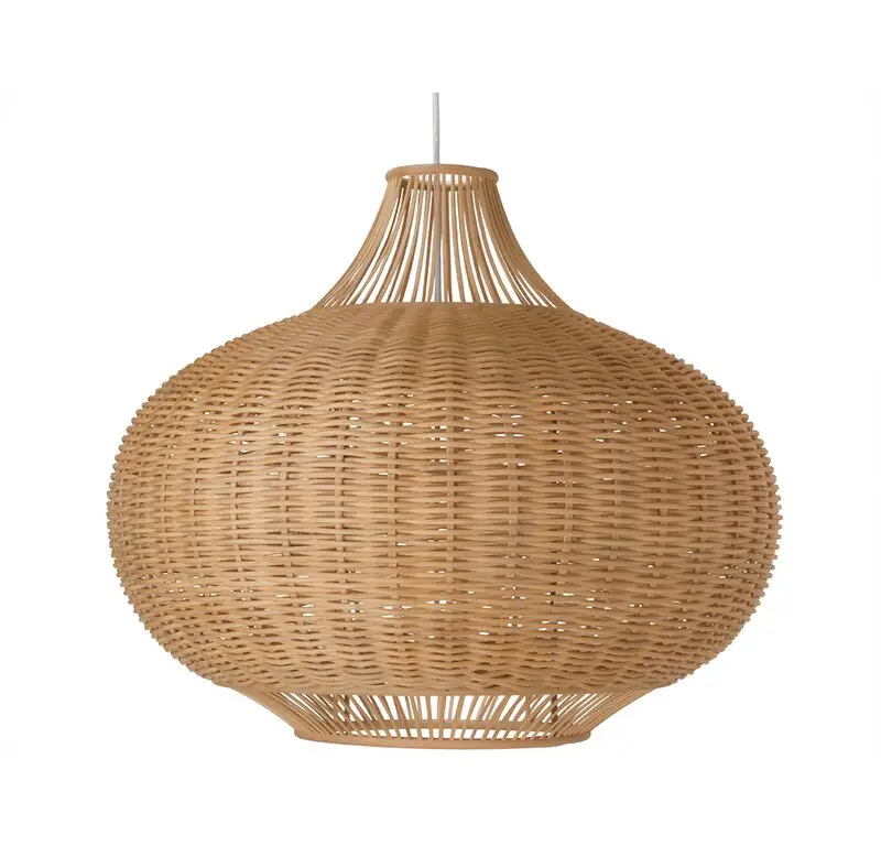 Rotin, abat-jour de suspension décoratifs en bambou allumant des lanternes naturelles faites à la main 100%