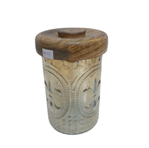 Hint el yapımı yuvarlak kavanoz kapaklı kahverengi renk şeker ve çay kutusu & saklama kutusu mutfak gereçleri kullanımı için özelleştirilmiş - Product Image 3
