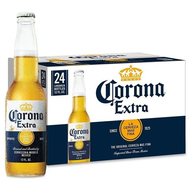 Vente en gros de bière importée corona extra mexicaine, paquet de 12 bouteilles en verre de 12 onces, 4.6% ABV