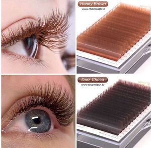 Kahverengi kirpik uzantıları kirpik uzantıları malzemeleri özel kirpik kıvırmak düğüm ücretsiz istikrarlı curl tam hacimli yapay kirpikler - Product Image 4
