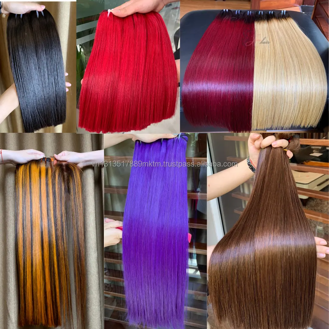 Jen Color in Extension aus menschlichem Haar weich und seidig Bester Großhandel, schneller und sicherer Versand vietnam esisches Rohhaar