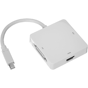 迷你显示端口至HDMI/DVI/VGA适配器，具有聚氯乙烯护套4k分辨率，适用于显示器应用 - Product Image 1