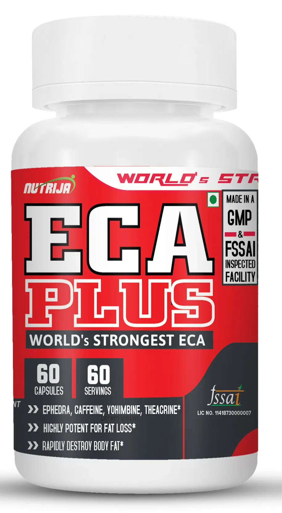 ECA PLUS-10の強力な減量成分の最強のECAバージョンスタック-60サービング